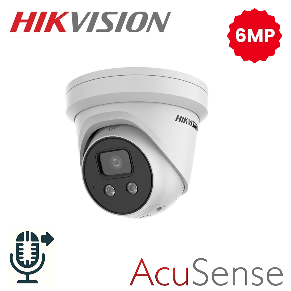 Hikvision 6MP AcuSense DarkFighter IP Camera-One Way Audio | DS-2CD2366G2-IU