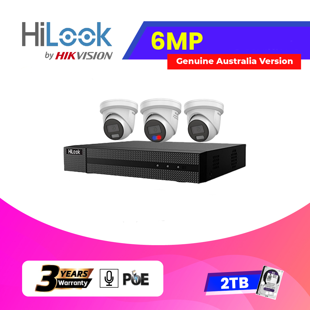 Hilook IP Camera kit 2xT361 and 1 xT269 With NVR 4 Channels and 2TB HDD