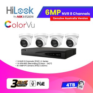 Hilook IP Camera kit 4x6MP(ColorVu) With NVR 8 Channels