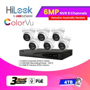 Hilook IP Camera kit 6xT269(ColorVu) With NVR 8 Channels