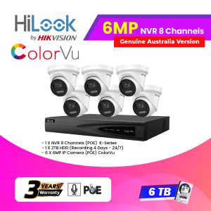 Hilook IP Camera kit 6xT269(ColorVu) With NVR 8 Channels