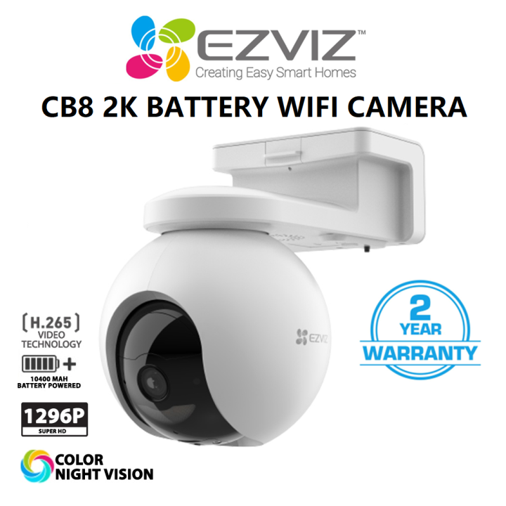 EZVIZ CB8 Battery-Powered Pan & Tilt 2K, 360-degree, auto tracking