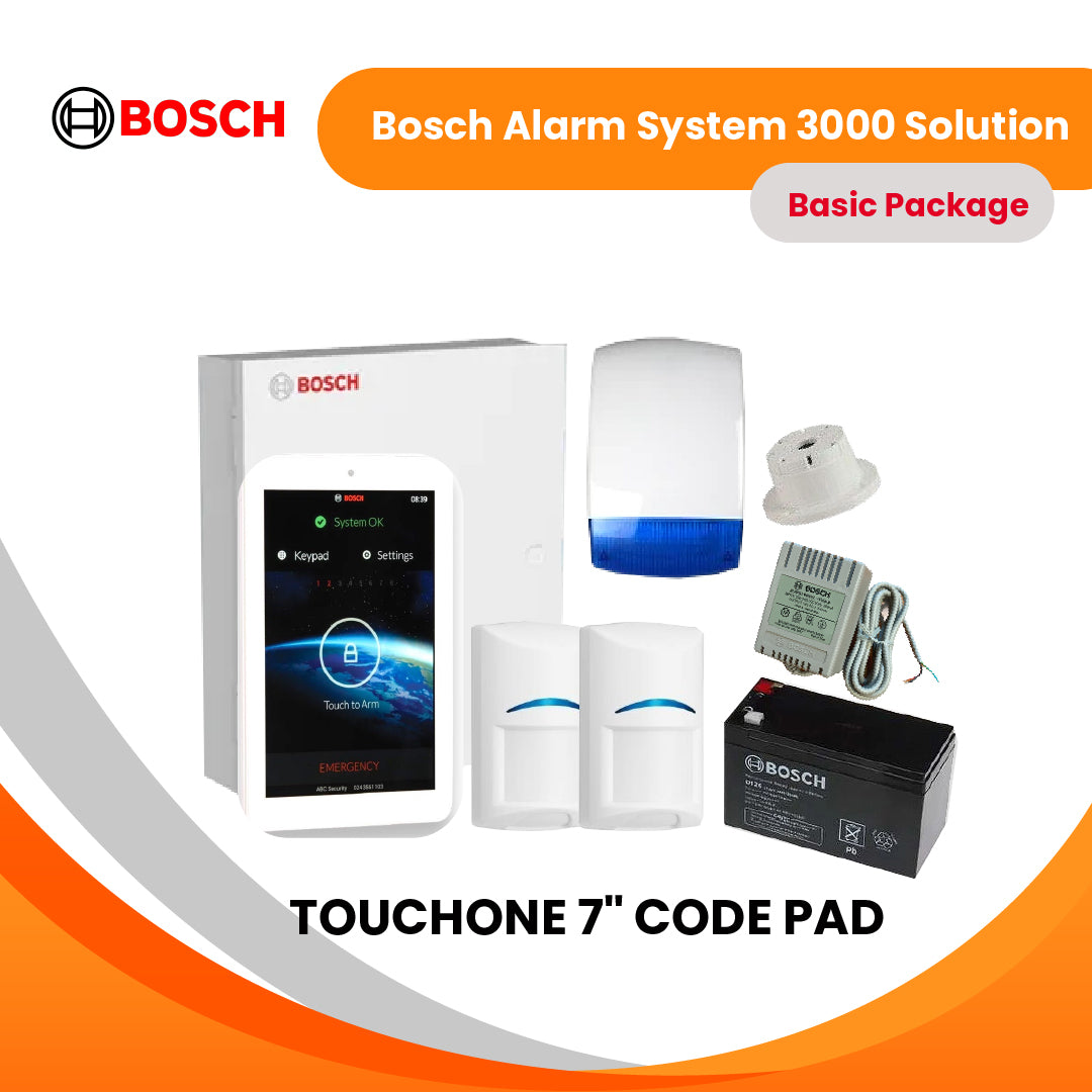 Bosch Alarm System 3000 Solution+7″ Touch Screen-Basic Package (Wired)