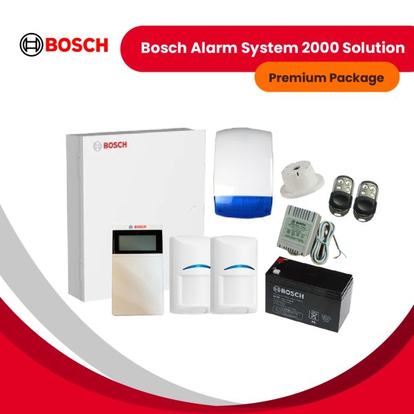Bosch Alarm System 2000 Solution+LCD Icon Keypad-Premium Package (Wired)