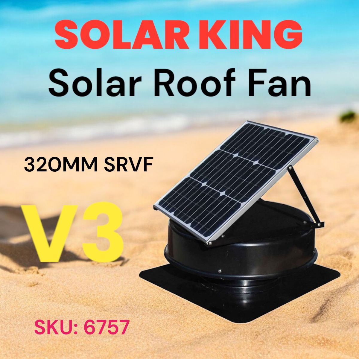Solar Roof Ventilation Fan 320MM V3