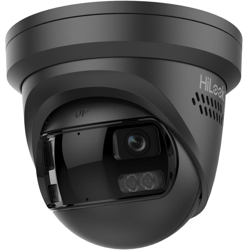 HiLook 8MP 180° Turret Camera with Strobe and Two-Way Audio