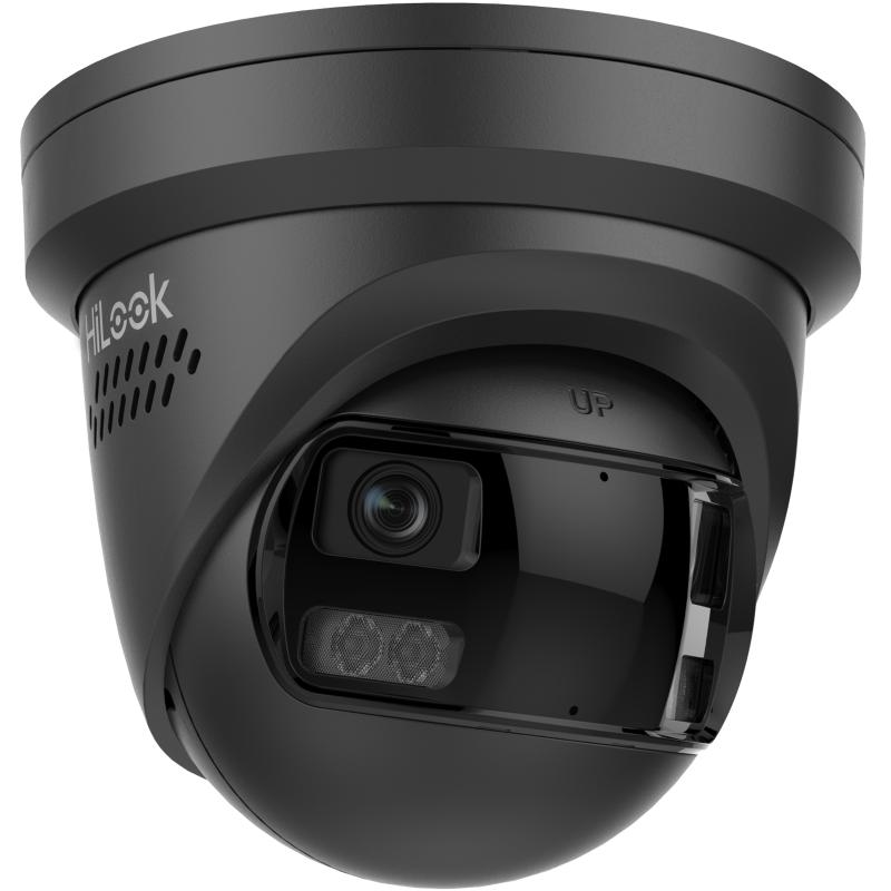 HiLook 8MP 180° Turret Camera with Strobe and Two-Way Audio