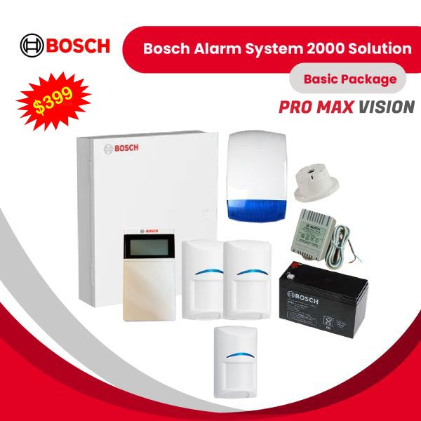 Bosch Alarm System 2000 Solution+LCD Icon Keypad-Basic Package (Wired)-3 sensor