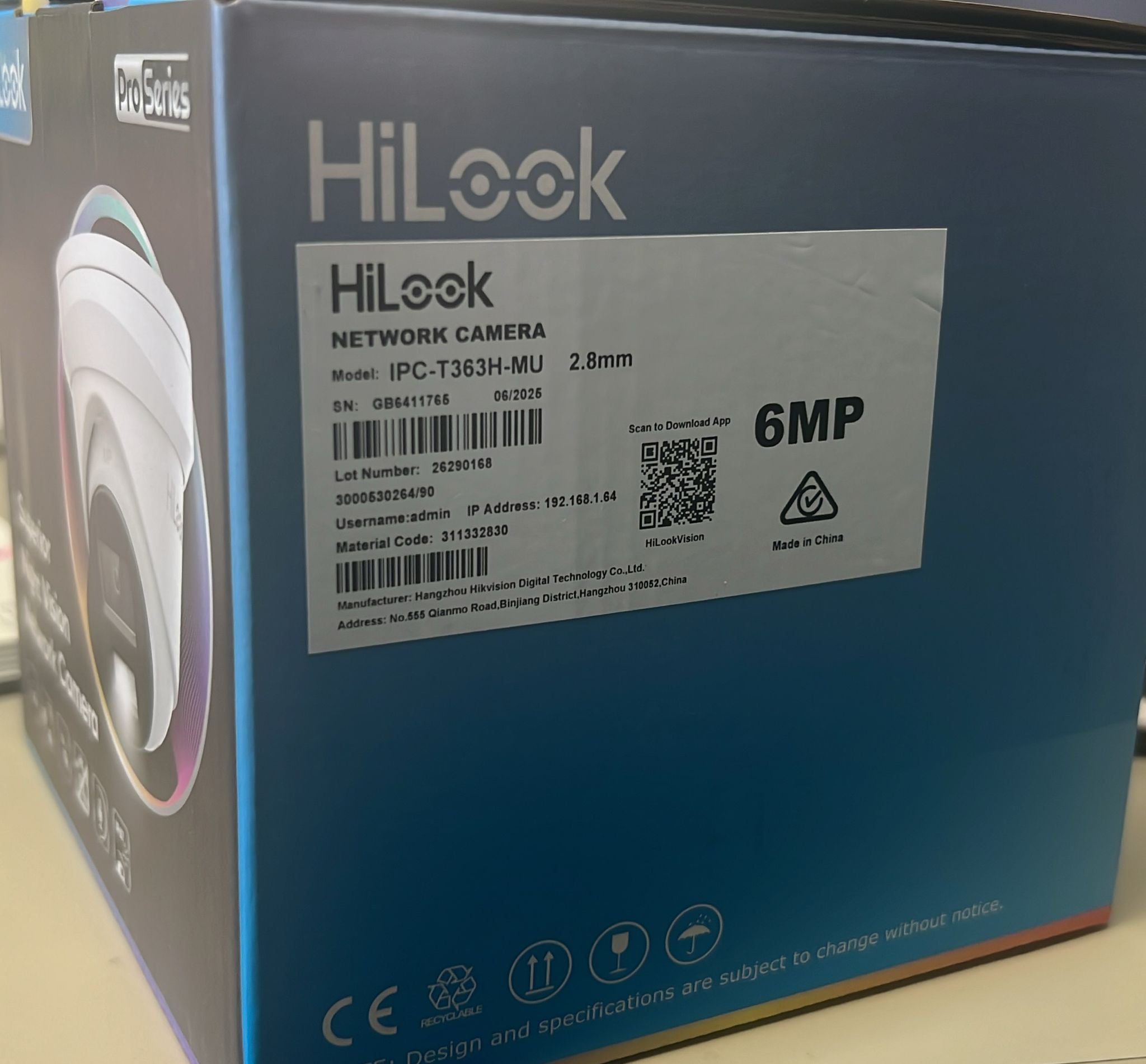 HiLook 6MP with Mic Colour Night Vision